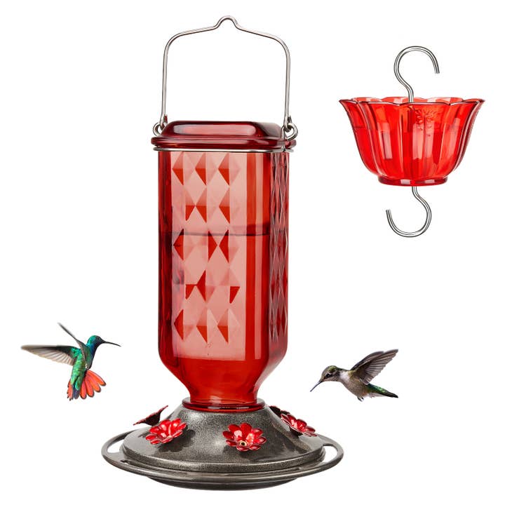 Kingsyard - Wholesale Bird Feeder - Kingsyard Glass Hummingbird Feeders for Outdoor Hanging
