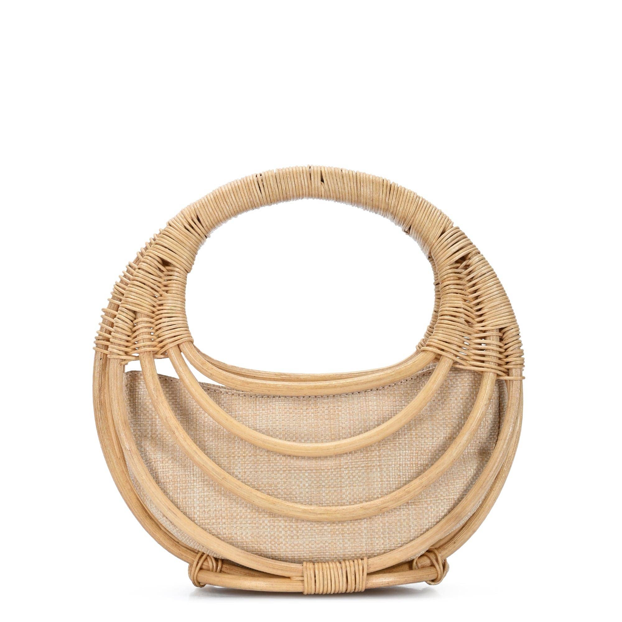 MiMi Wholesale - Wholesale Top Handle Bag - Women's - BGA8288 Rattan Top Handle Circle Bag2