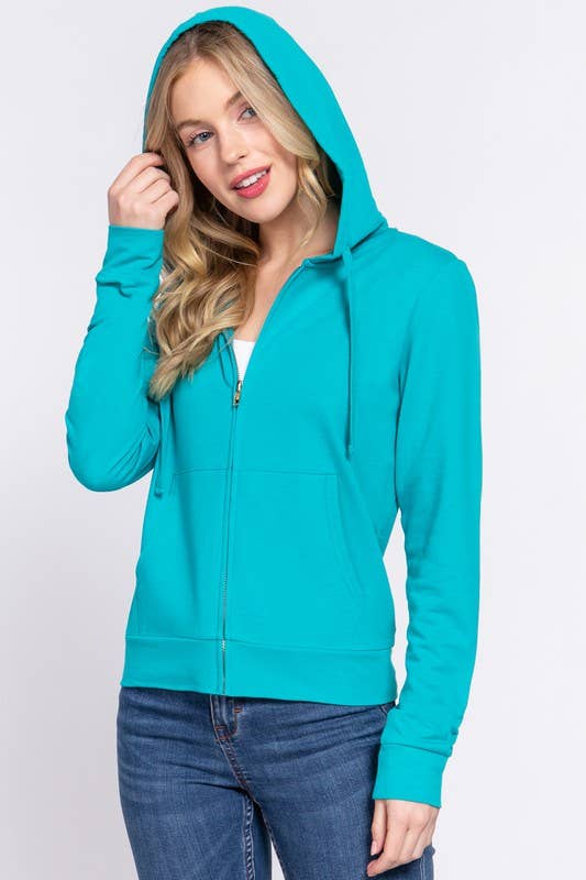 Active Basic | Active USA - Wholesale Hoodie - Women's - Long Sleeve Zipper French Terry Hoodie Jacket17