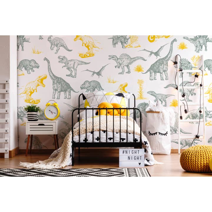 Dino Fun - Geel voor wholesale door Lé Papiers de Ninon