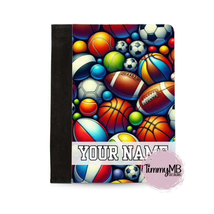 Ballons de sport : Mélangé - Portfolio de bloc-notes personnalisé pour la vente par TimmyMB Designs