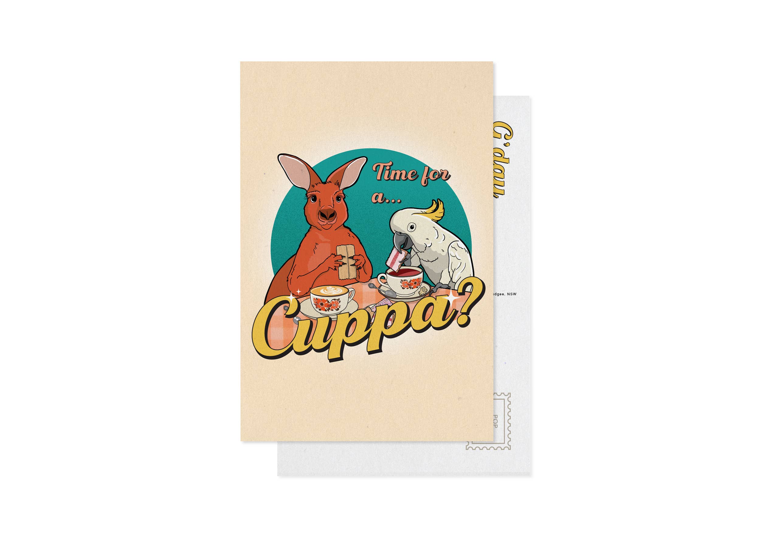 Little Green Mini Creative - Wholesale Postcard - Time for a Cuppa? Postcard | Australia | Post Card