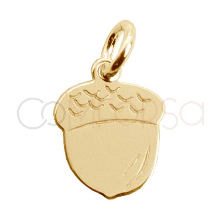 Colgante Mini Bellota 6 X 10Mm Plata Chapada En Oro para venta al por mayor de COM FORSA SL