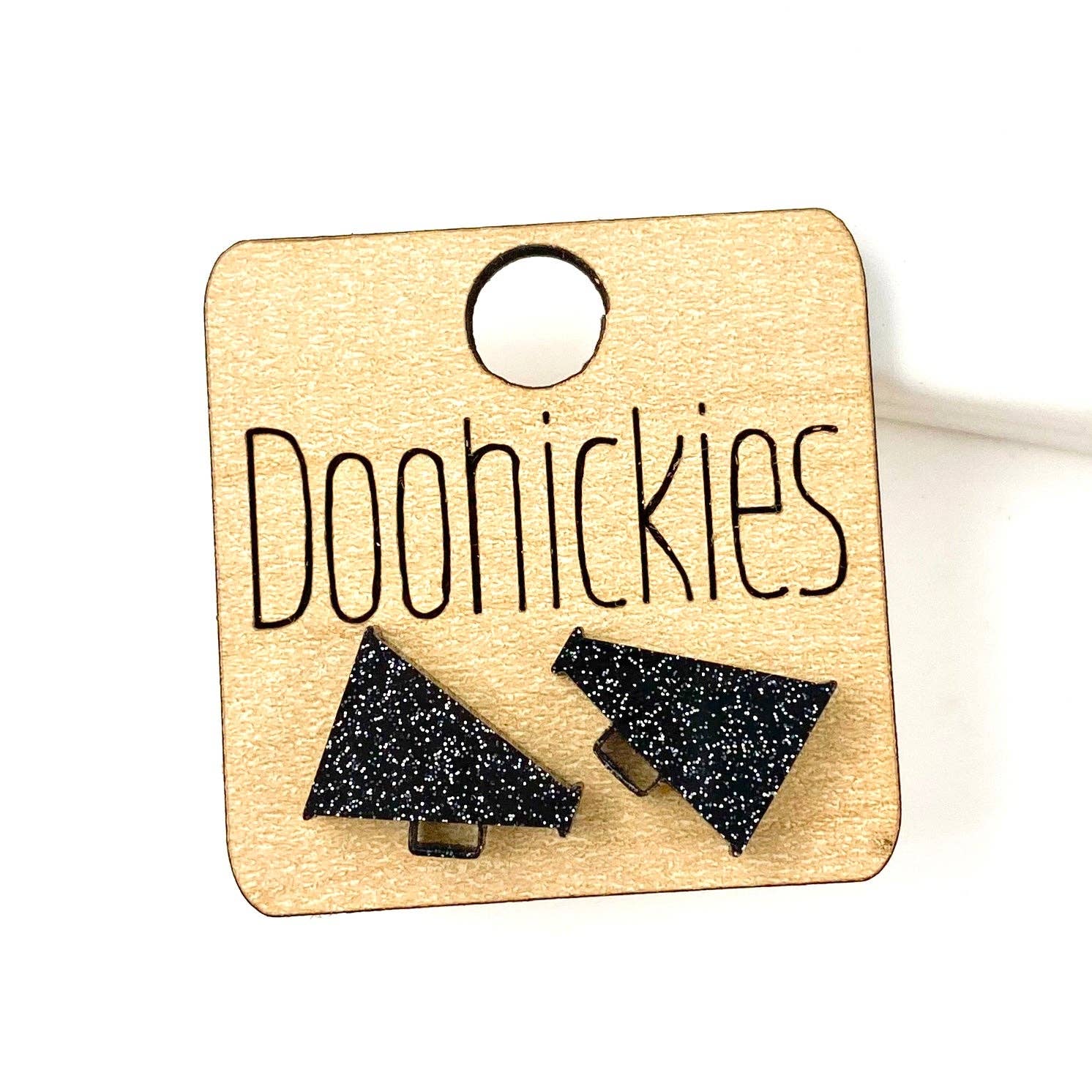 Doohickies - Wholesale Stud/Post Earrings - 15mm School Spirit Megaphone Studs - Custom Spirit Earrings7