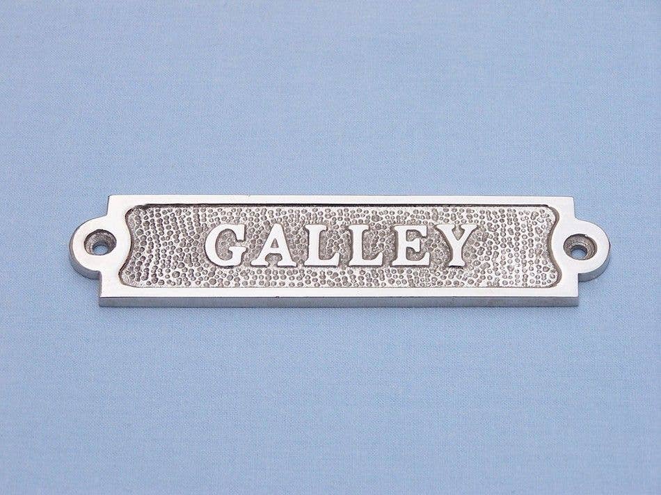 Hampton Nautical - Wholesale Sign - Chrome Galley Sign 6"1