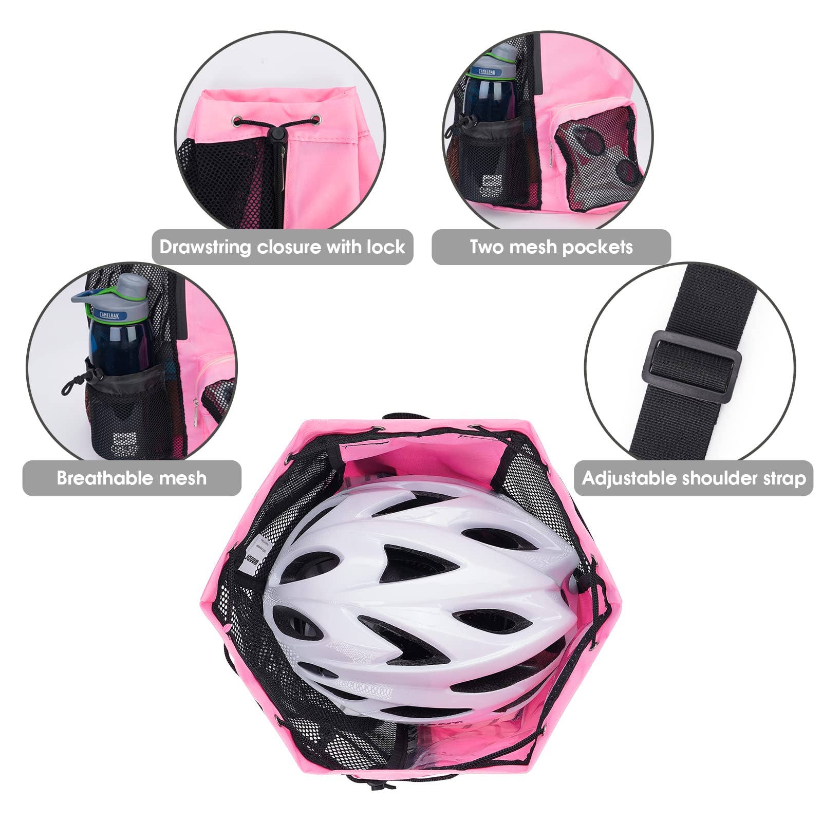 wandf - Wholesale Beach Bag - WANDF Mesh Drawstring Backpack with Wet Pocket Beach Bag83