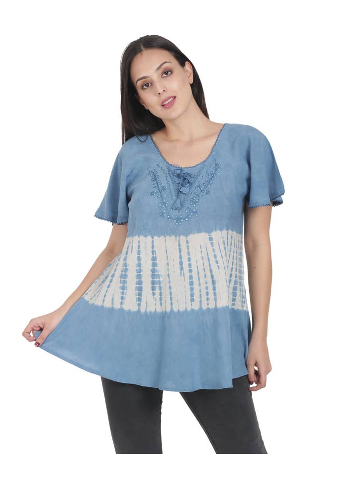 Assortedd Arya Organic Tencel Blouse for wholesale on Faire2