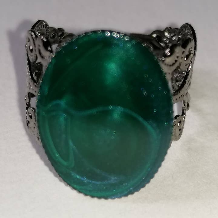Dark green gothic ring for wholesale by Blue Moon Bijoux