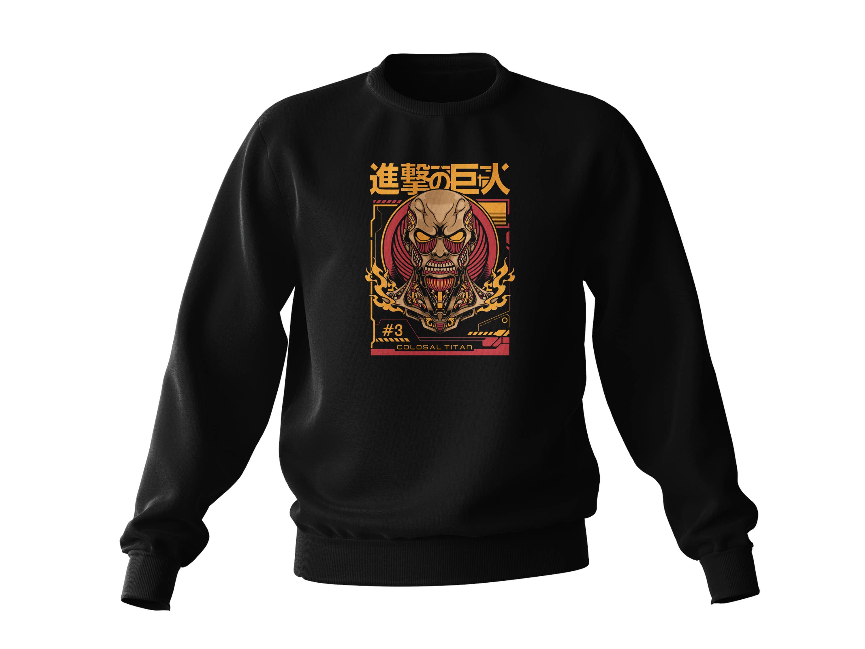 Altercos - Wholesale Graphic Sweatshirt - Unisex - Attack on Titan Colossal Titan Sweatshirt