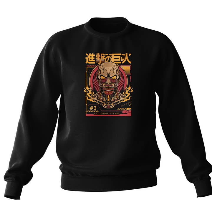 Altercos - Wholesale Graphic Sweatshirt - Unisex - Attack on Titan Colossal Titan Sweatshirt0