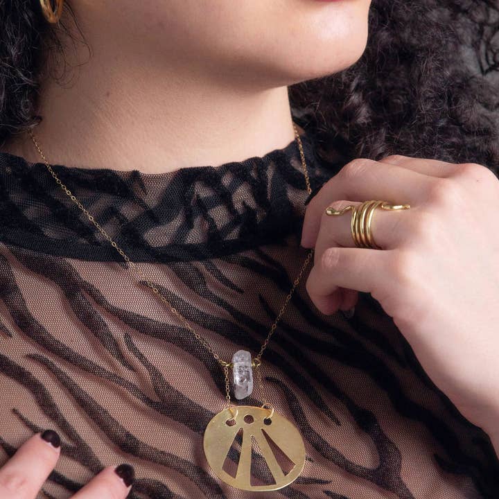 Luni Style - Wholesale Pendant/Charm Necklace - Awen Symbol Necklace*1