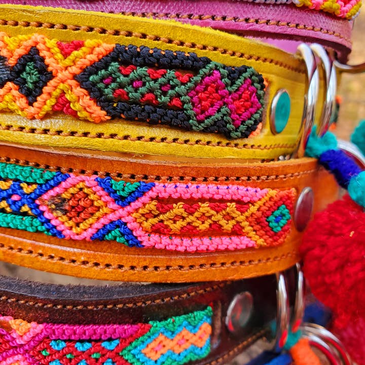 Mom And Pup Co. - Wholesale Pet collar – Dog - SMALL Mexican Pet Collar - Leather Dog Collar, Boho Collar1