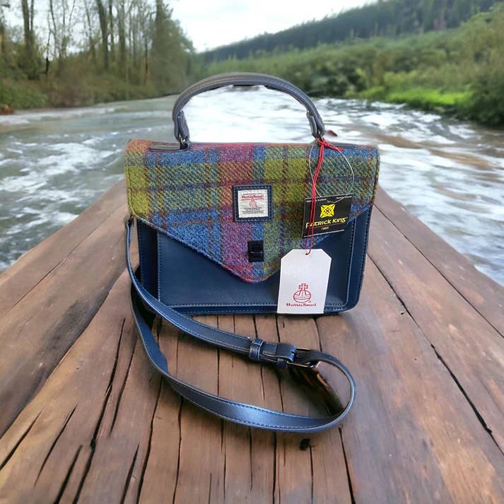Patrick King Woollen Company - Wholesale Satchel - Women's - Harris Tweed Large Satchel - Blue