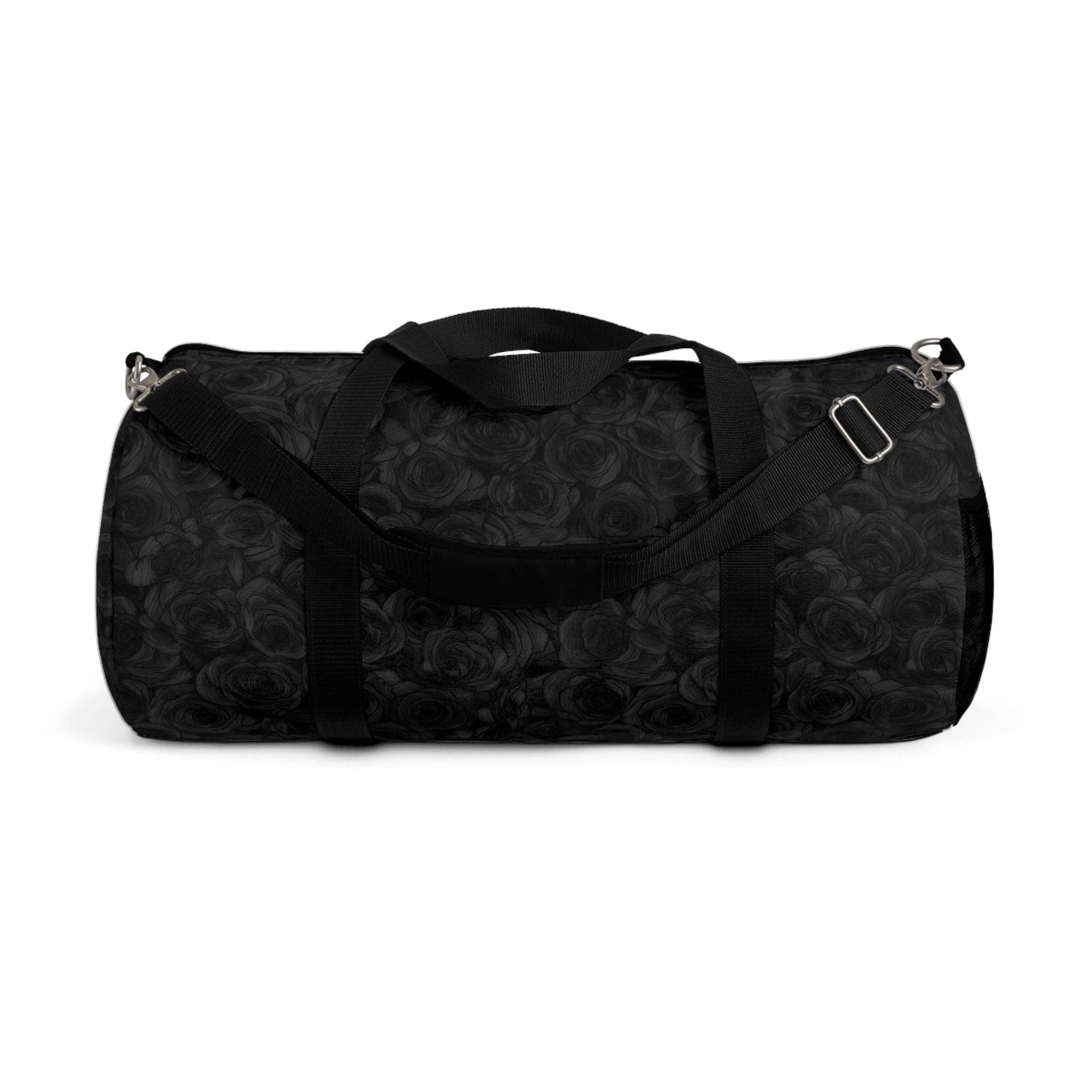 Los Angeles Mercantile™ - Wholesale Weekender Bag - Women's - Black Rose Duffel Bag Flower Lover Gym Bag1