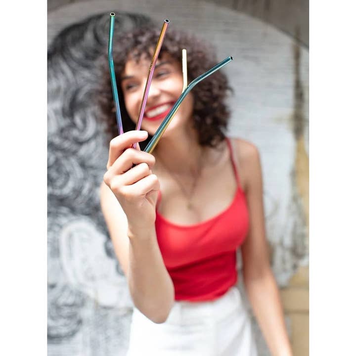 SWZLE - Wholesale Drinking Straw - Swzle Stainless Steel Drinking Straws - Rainbow Metallic (8)3