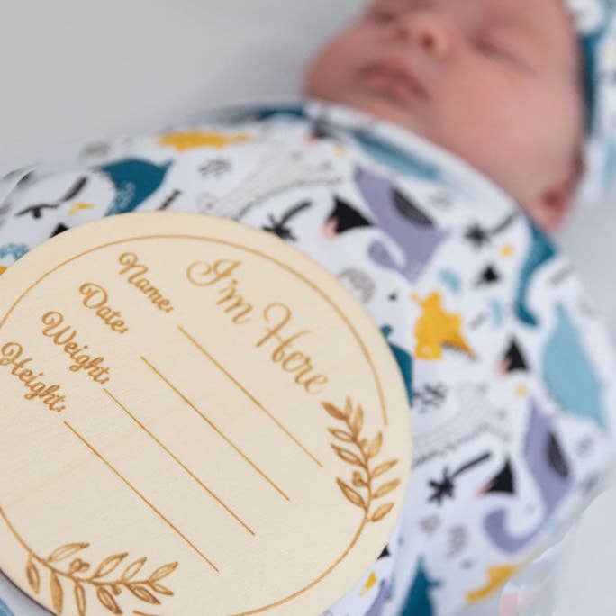 Carte d'annonce pour bébé pour la vente par Smitten Bub Co.