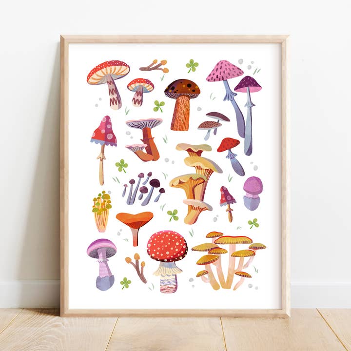 Katie Melrose Made - Wholesale Art Print - Mushroom Art Print1
