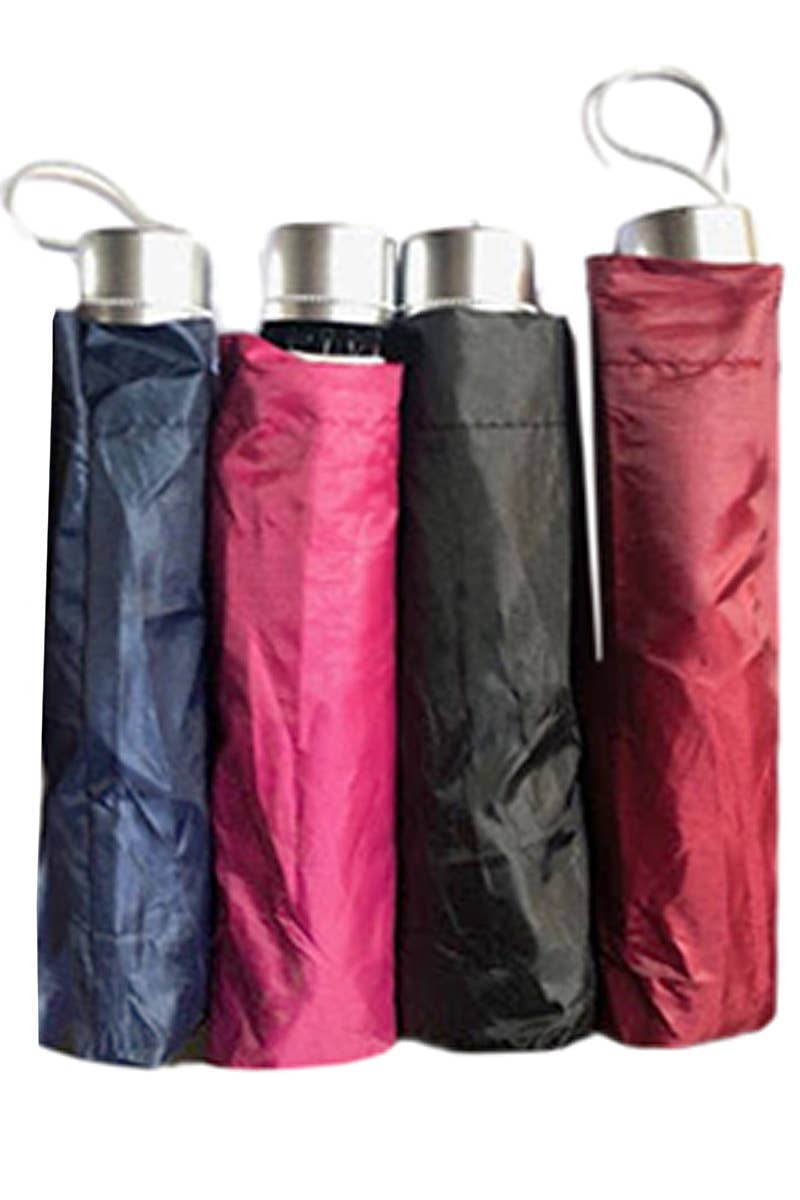 ASSORTED Solid 7 Panel Reflective Compact Umbrella for wholesale on Faire1