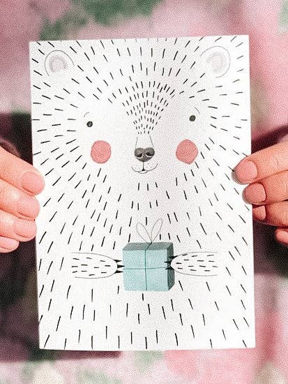 BIG BEAR Birthday Card | Cartão de aniversário | Feliz Aniversário por atacado de Cudowianki