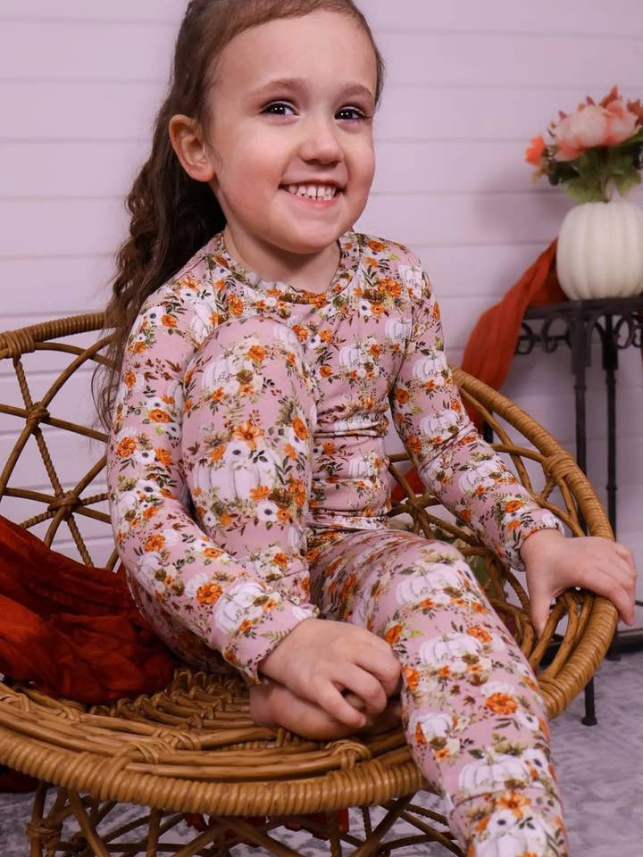 Long Sleeve Pajama Set for wholesale by Minikin Mischief Clothing Co