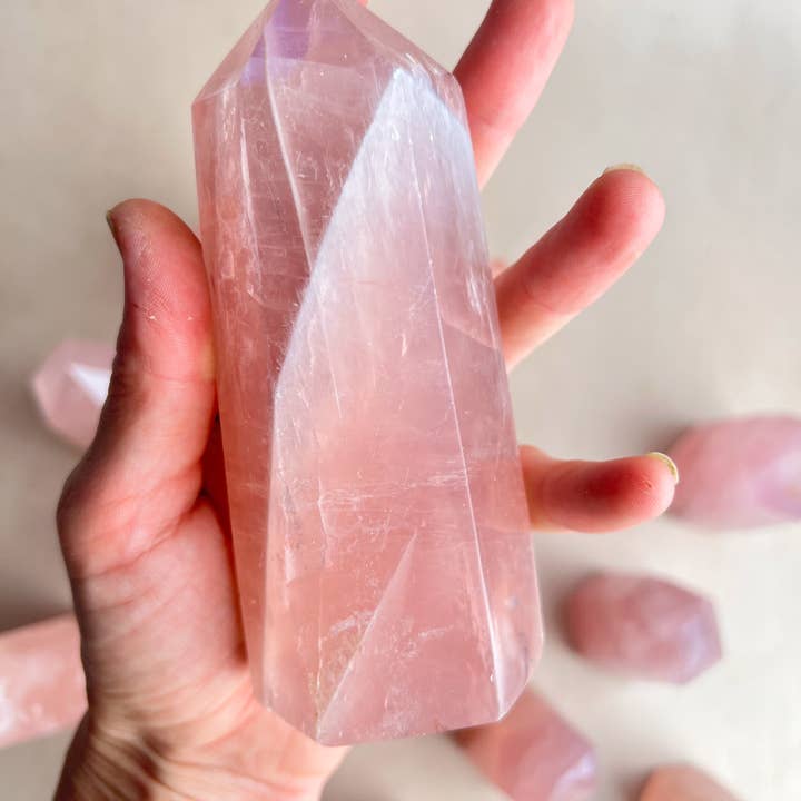 Terra Dawn Minerals - Wholesale Spiritual Stone/Crystal - High Grade Rose Quartz Towers Large & Small2