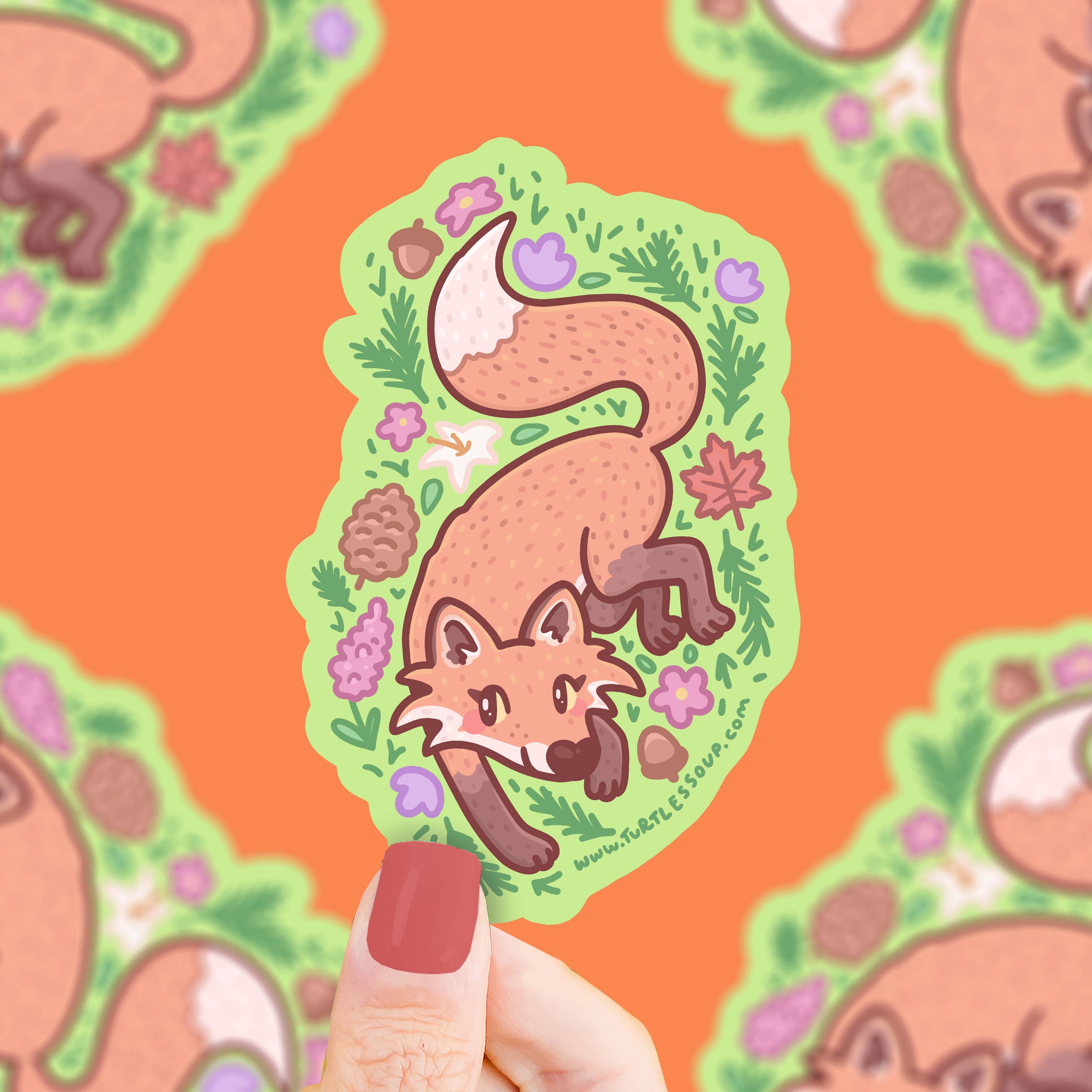 Turtle's Soup - Venta al por mayor Pegatina - Adhesivo de vinilo Forest Red Fox Wildlife