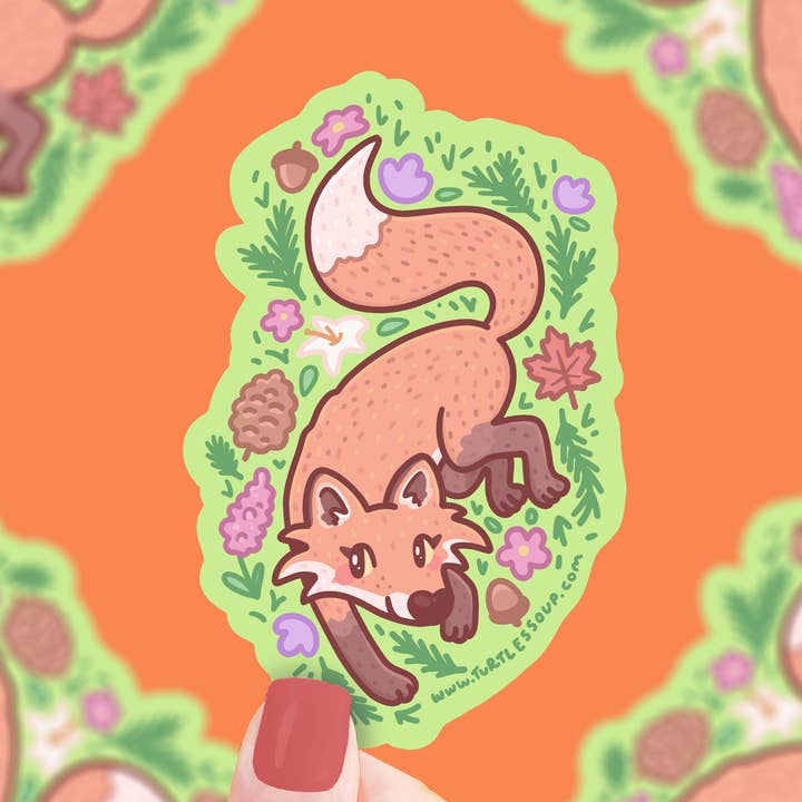 Turtle's Soup - Venta al por mayor Pegatina - Adhesivo de vinilo Forest Red Fox Wildlife0