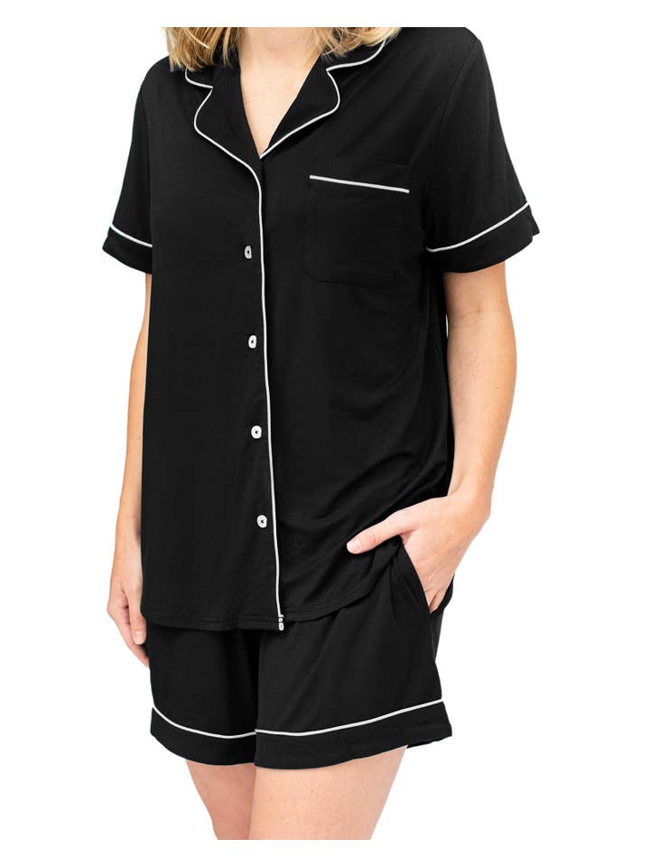 Kindred Bravely - Wholesale Sleepwear Set - Women's - Clea Bamboo Maternity & Postpartum Short Sleeve Pajama Set1