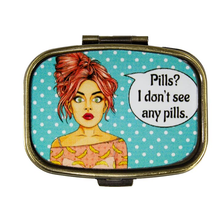 World Buyers - Wholesale Pill Organizer - Pop Art Women Pill Box Asst KA441W3