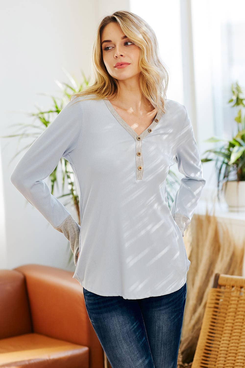 lovely melody - Vendita all'ingrosso Top in maglia - Donna - LMT2841-LOVELY THINGS TOP COLOR BLOCK13