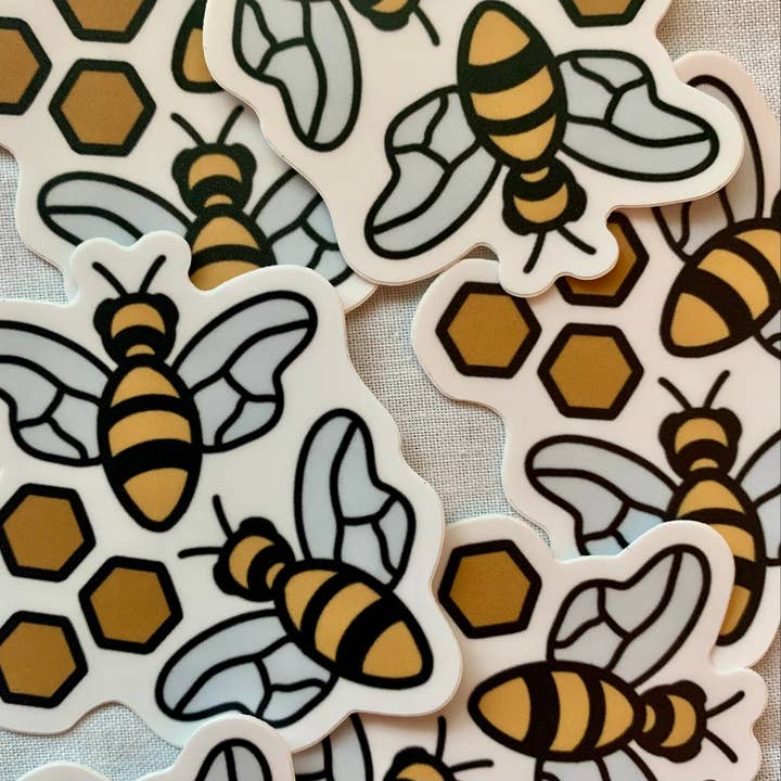 Adhesivo Honeycomb Bee para venta al por mayor de Cravendoodles