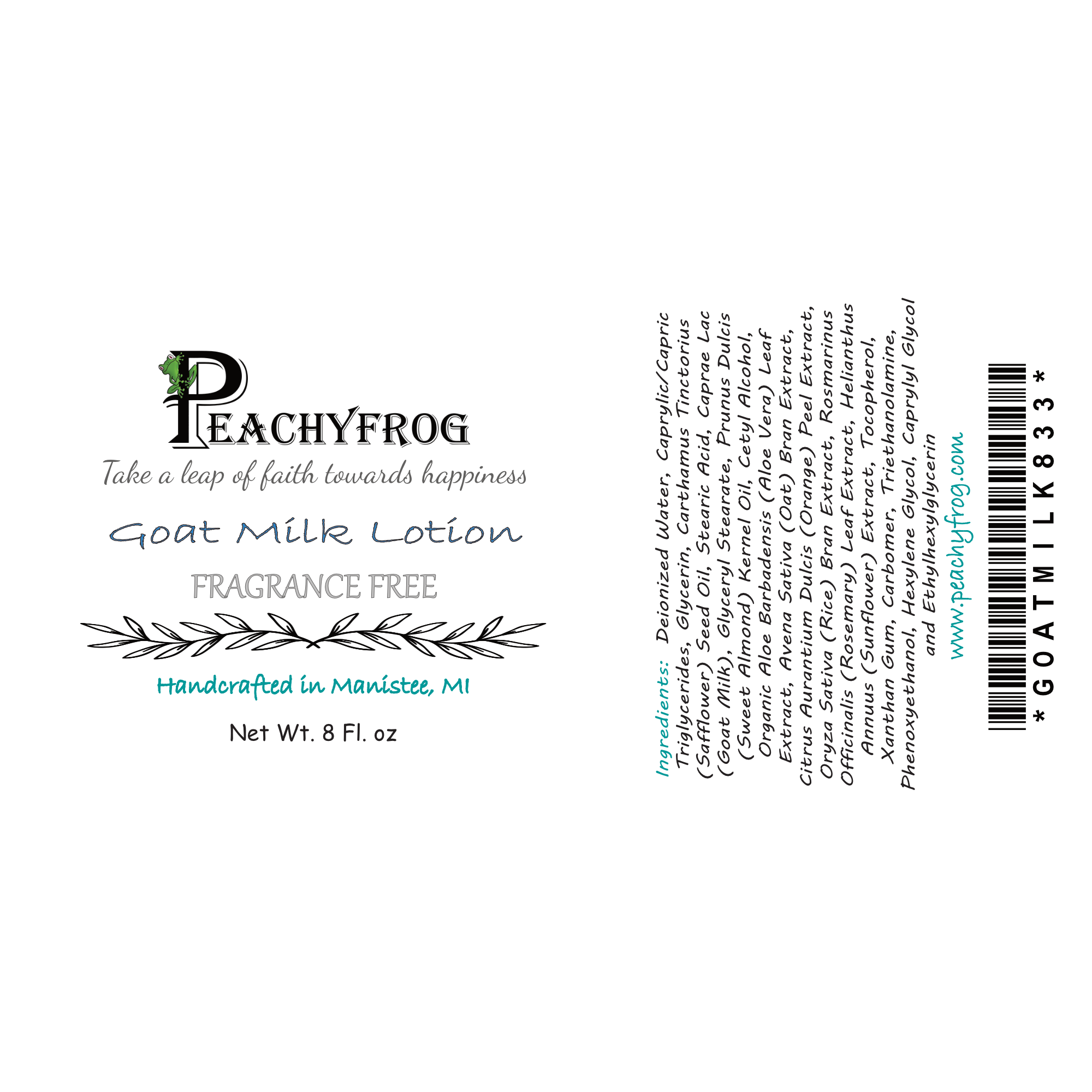 Peachyfrog - Wholesale Hand & Body Lotion - 8oz | Goat Milk Lotion | Dry Skin Healing3