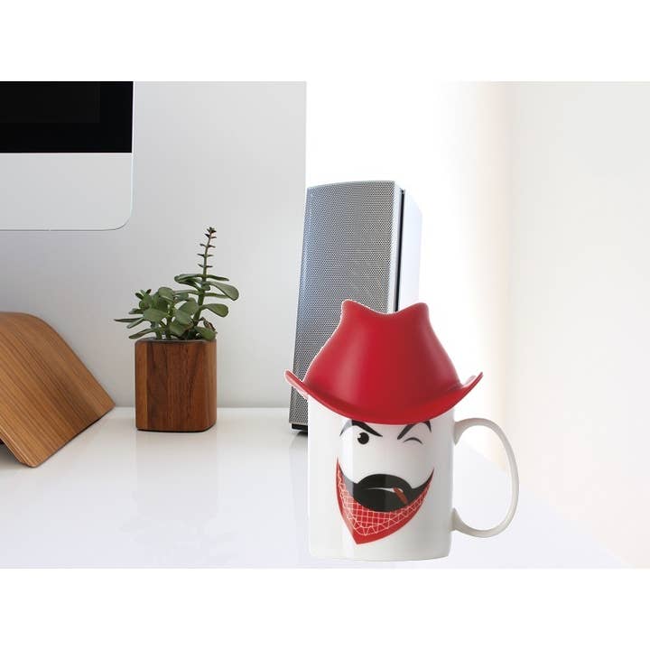 e-my – Engroshandel Kaffekrus – Jumbo Porcelæn krus med silikone hat „CLINT“