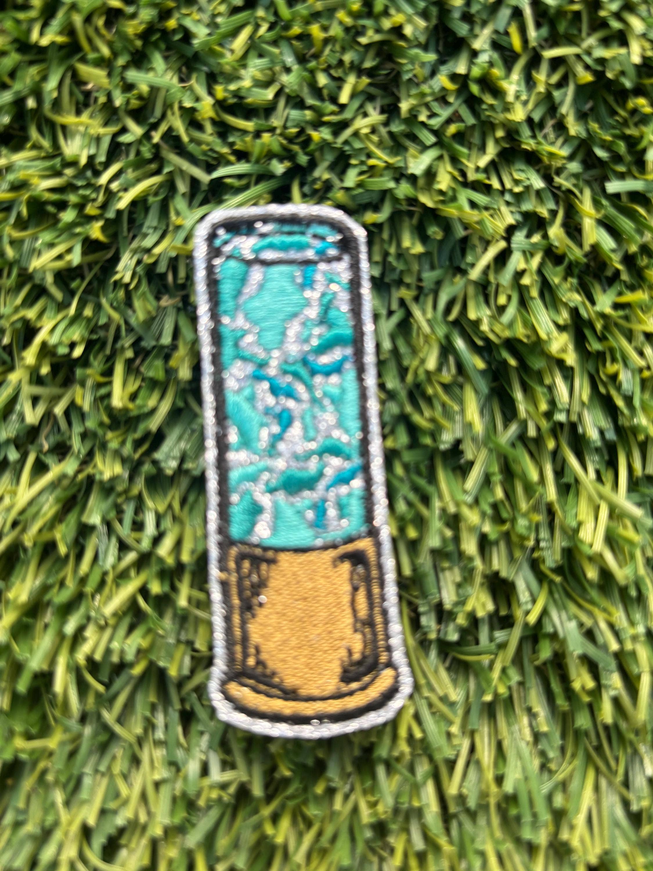 Eric Hill Designs, LLC - Wholesale Patch - Camo Shot Gun Shell Glitter Embroidered Patch6