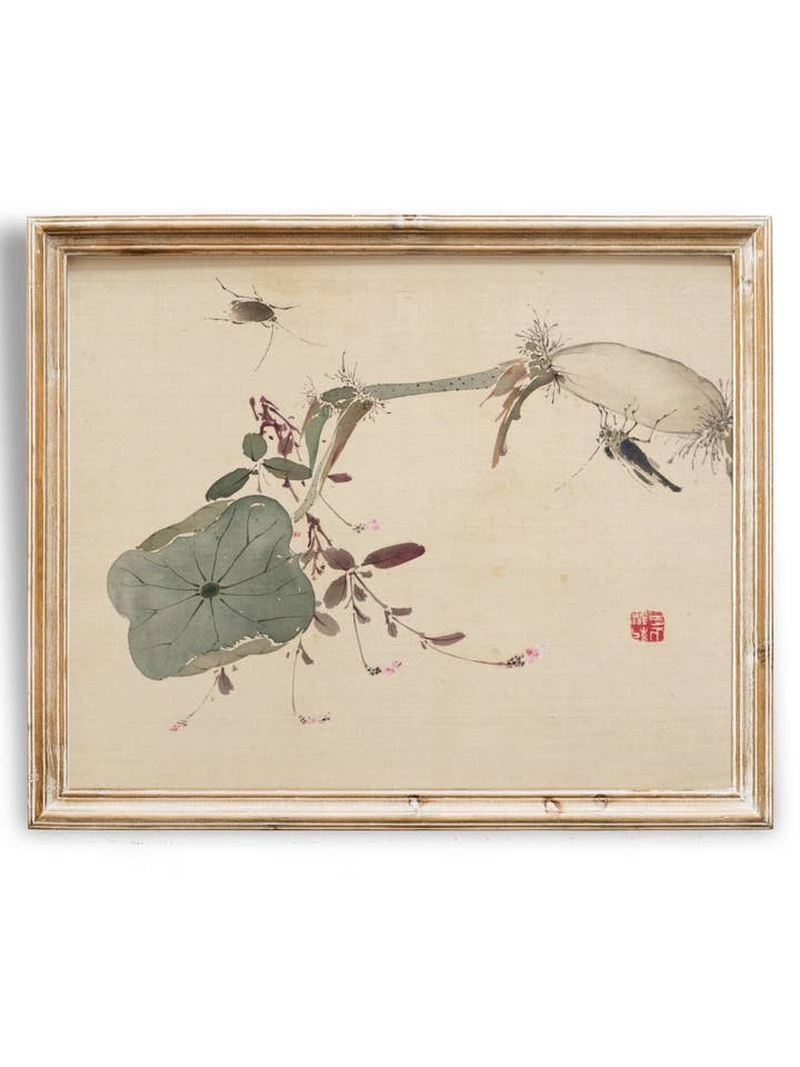 Japanese Flower Meditation Art Print for wholesale by Knot & Soul