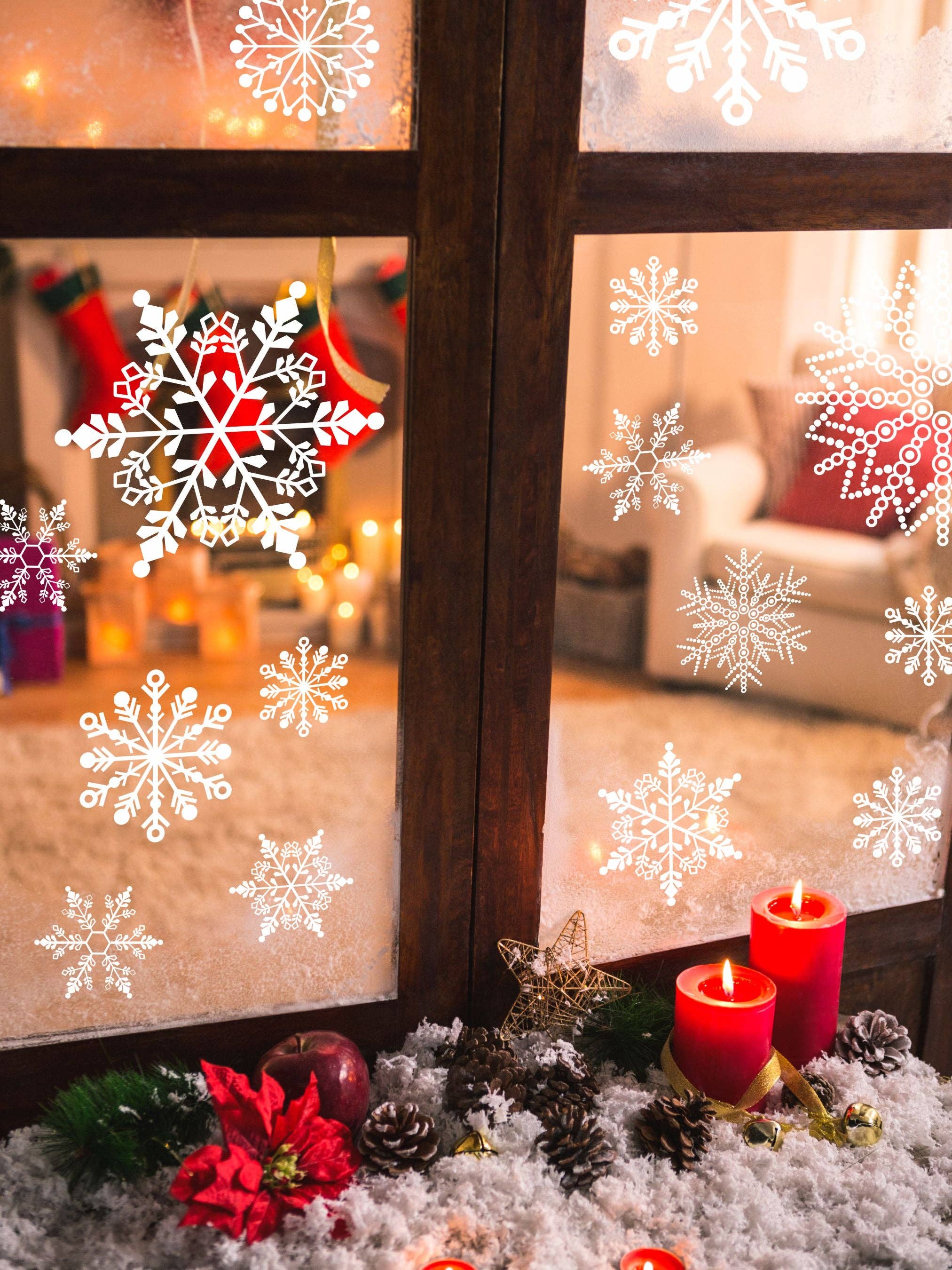 Any Key Press Inc - Wholesale Christmas Decoration - NEW! Snowflakes Window Holiday Static Cling Decal