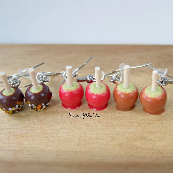 Sweetsofmyown - Wholesale Dangle earrings - Red Toffee Apple Earrings - Dangle Earrings1