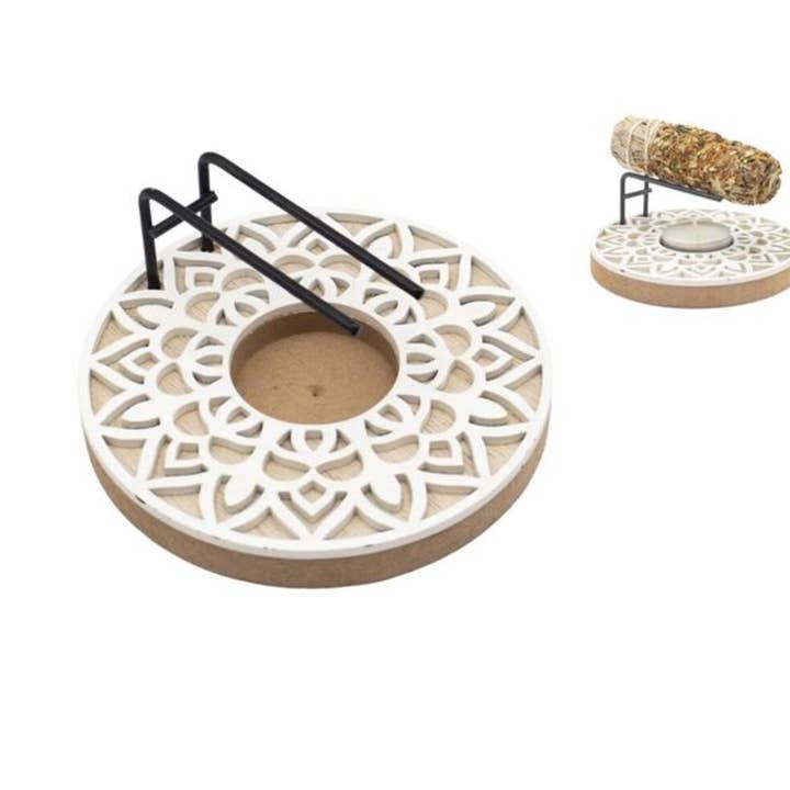 Palo Santo & White Sage Burner Mandala for wholesale by Green Tree