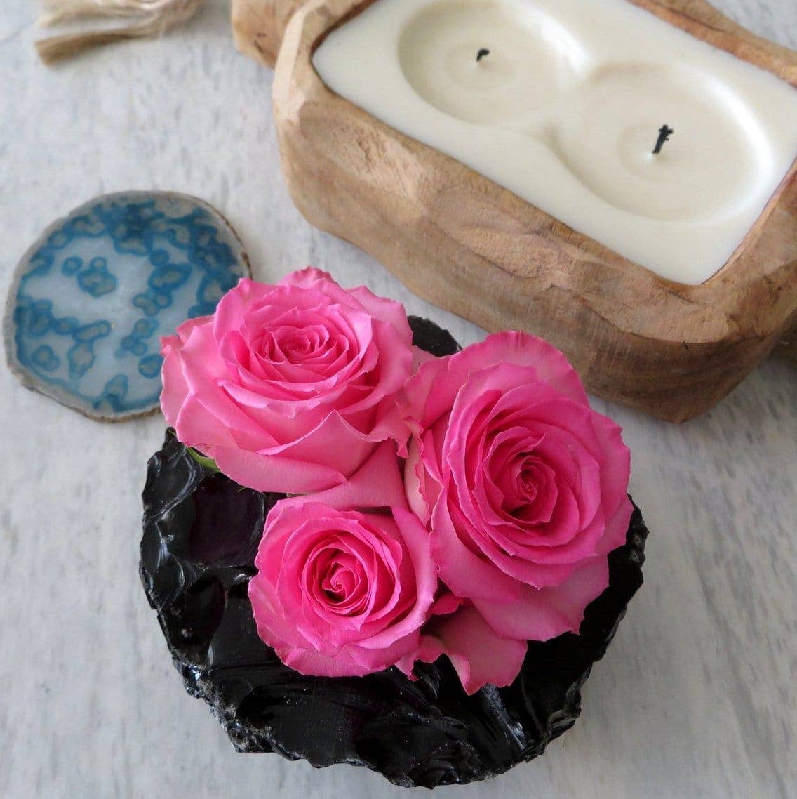 Rock Paradise - Wholesale Plantenpot - Kristalzwarte obsidiaan plantenbak - bloempot (HW2-19)1