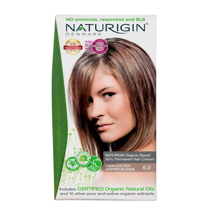 NATURIGIN Hair Colour Dark Golden Copper Blonde 6.0 for wholesale by NATURIGIN