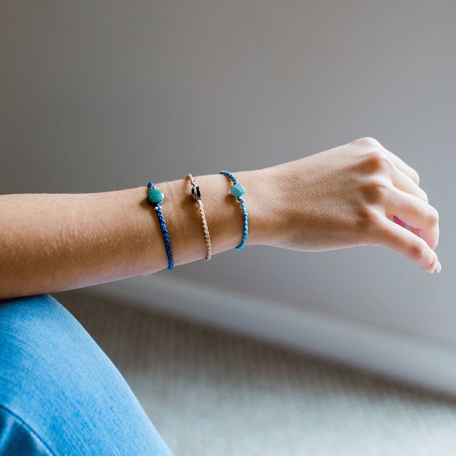 Lucia's Imports - Wholesale Beaded Bracelet - Macrame Jade Stackable Bracelet4