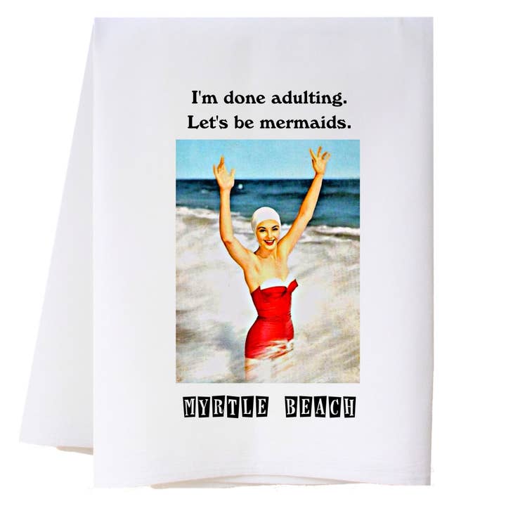 Mermaids Kitchen Towel for wholesale by Cora & Pate