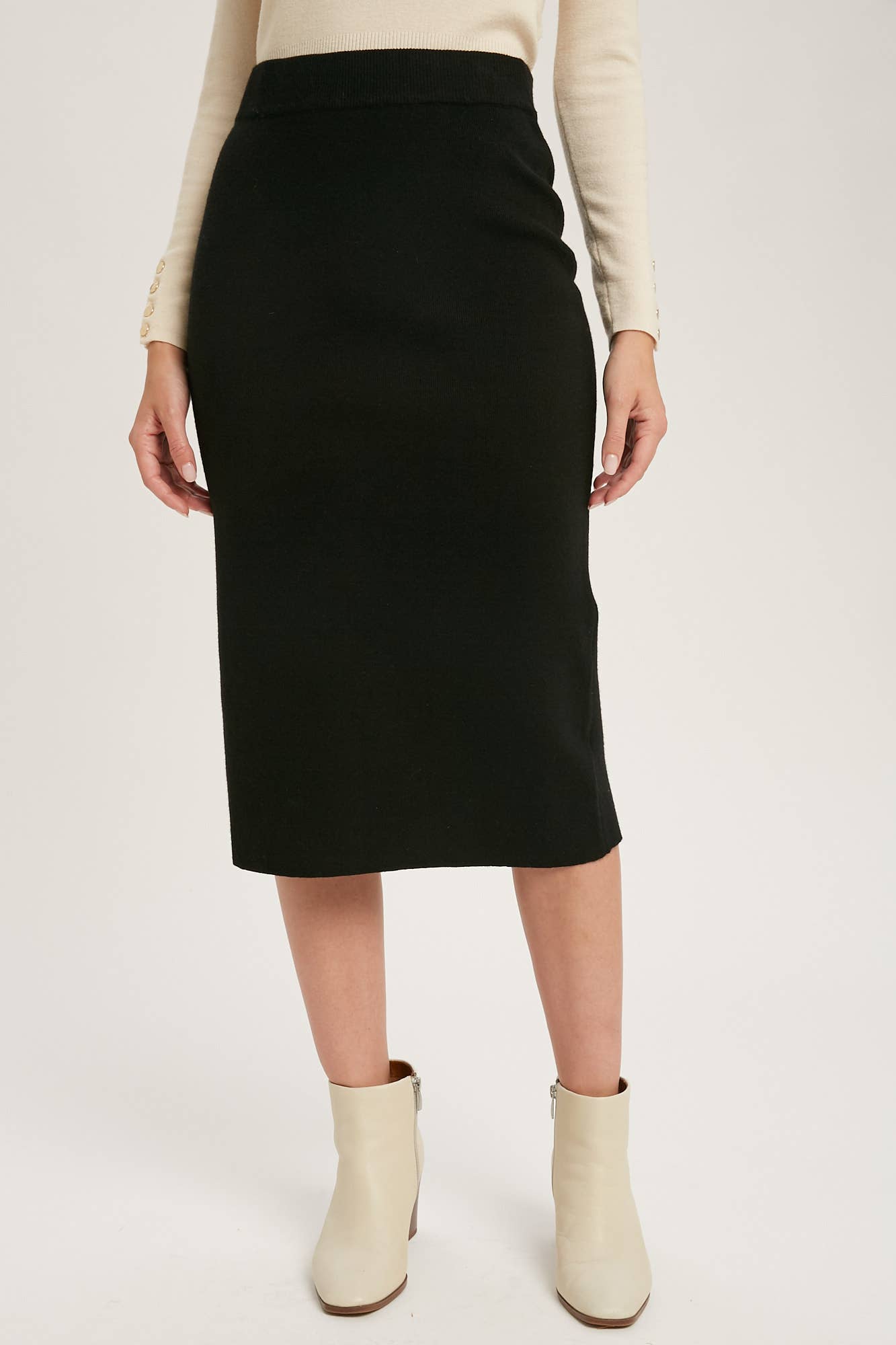 Bluivy - Wholesale Skirt - Women's - H LINE MIDI SWEATER SKIRT47