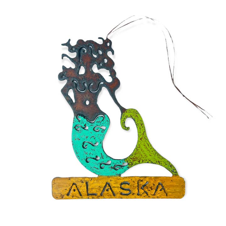 Mermaid Ornament Namedrop nautical souvenir coastal tourist for wholesale by Whimsies