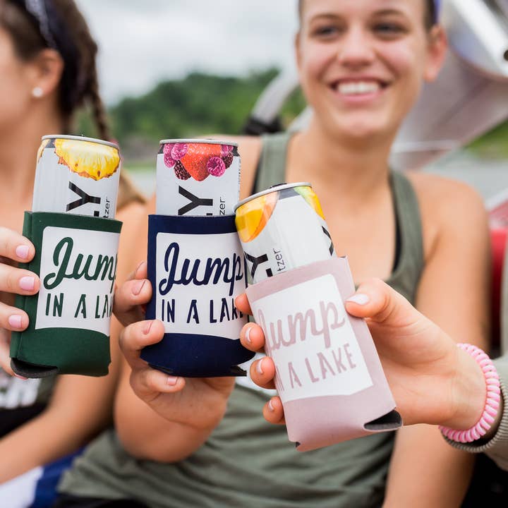 Daisy Lane - Wholesale Drink huggers & koozies - Beer Can Holder Go Jump in a Lake1