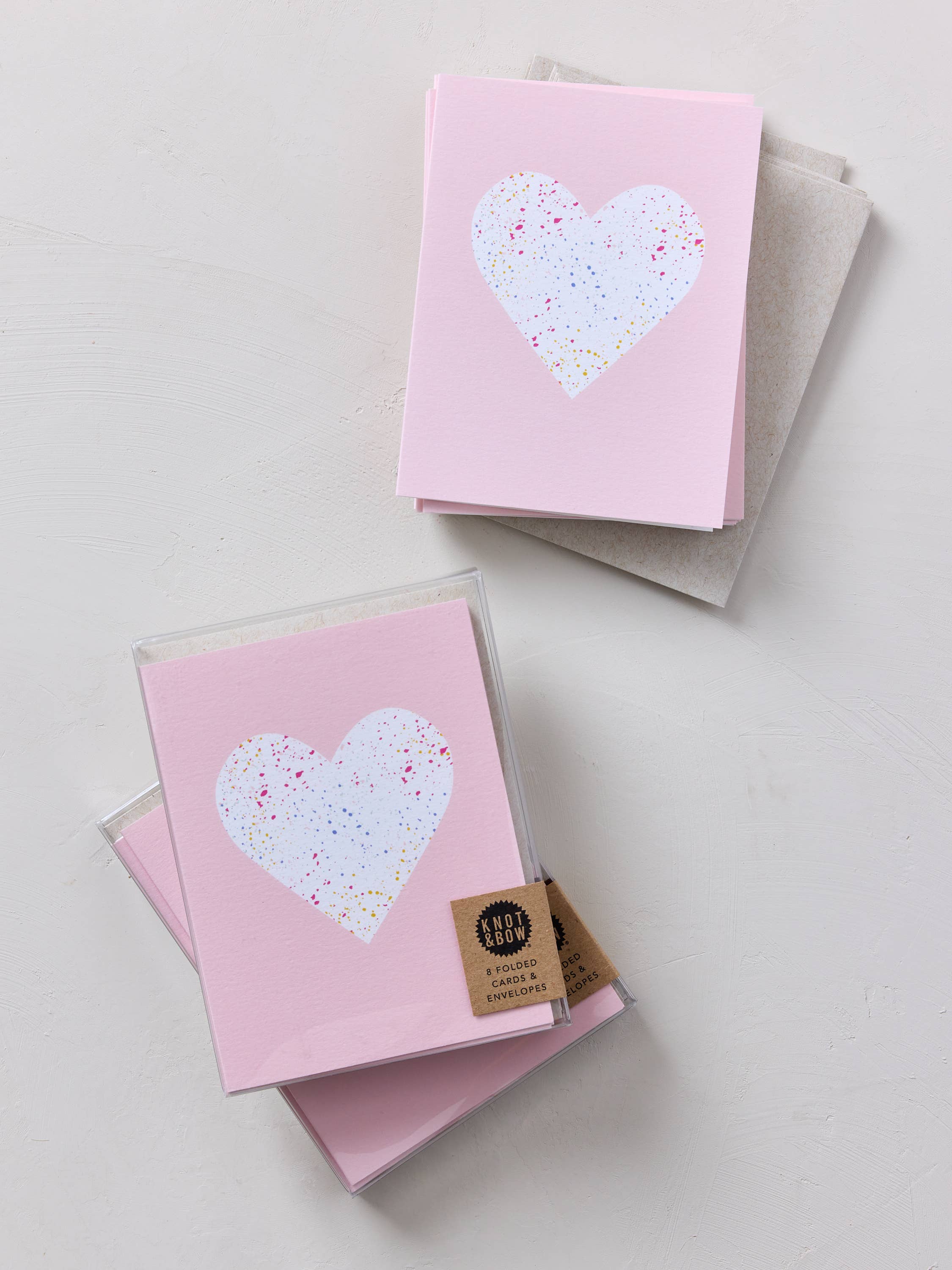 Knot & Bow - Wholesale Love Card - Boxed Set of 8 Cards | Splatter Heart Greeting Cards3