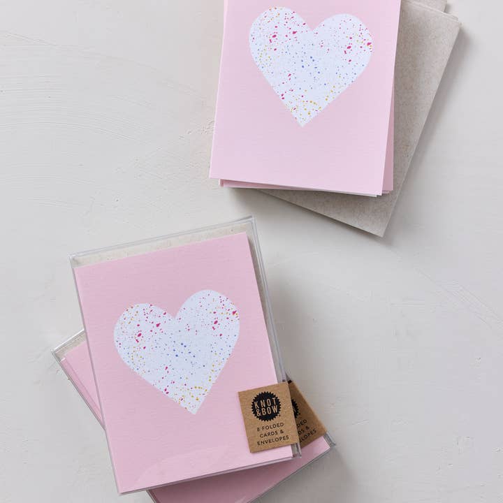 Knot & Bow - Wholesale Love Card - Boxed Set of 8 Cards | Splatter Heart Greeting Cards3