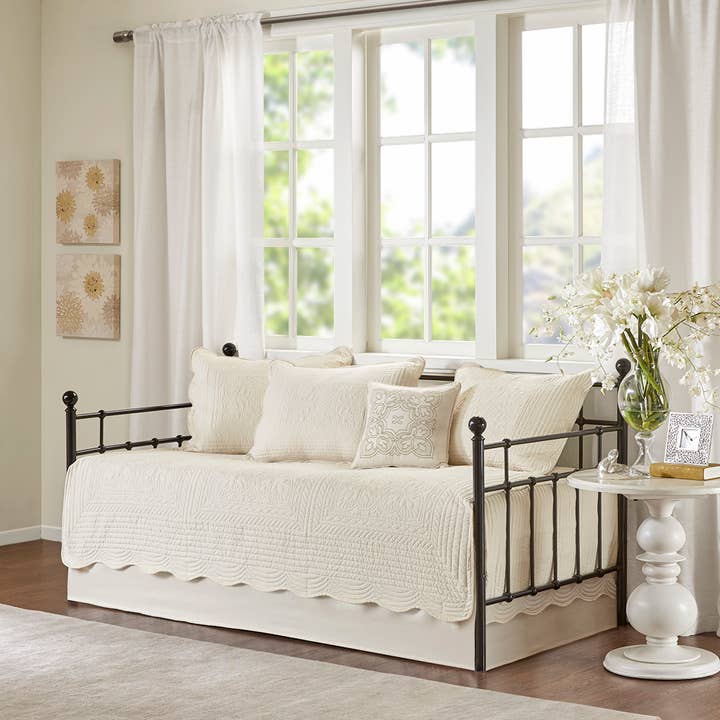 Olliix - Wholesale Bedding Set - 6 Piece Scalloped Edge Daybed Cover Set30