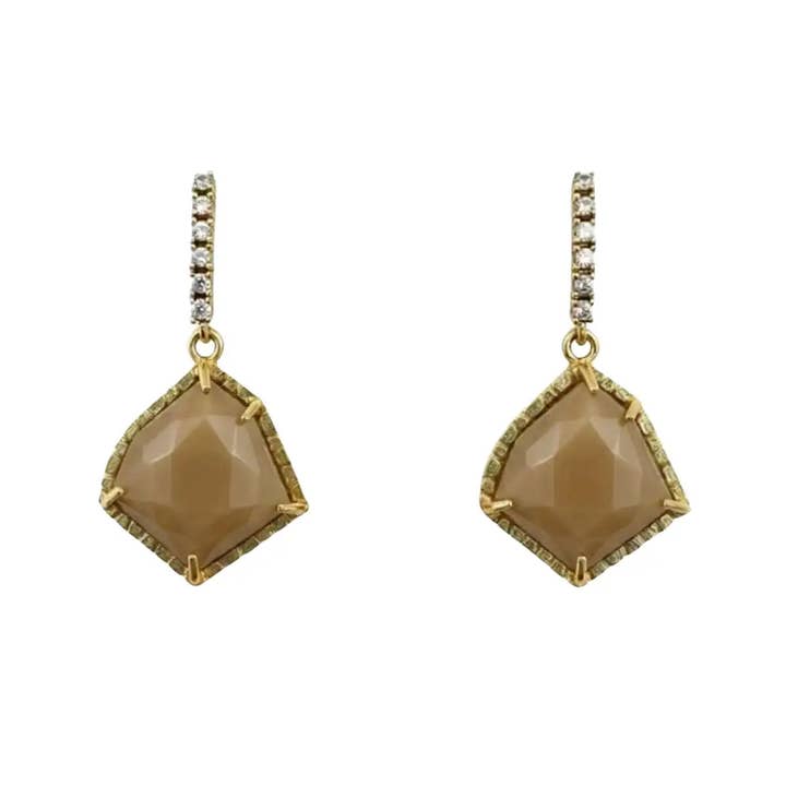 Solene Shine Limited Edition Brown Earrings for wholesale by ACUS