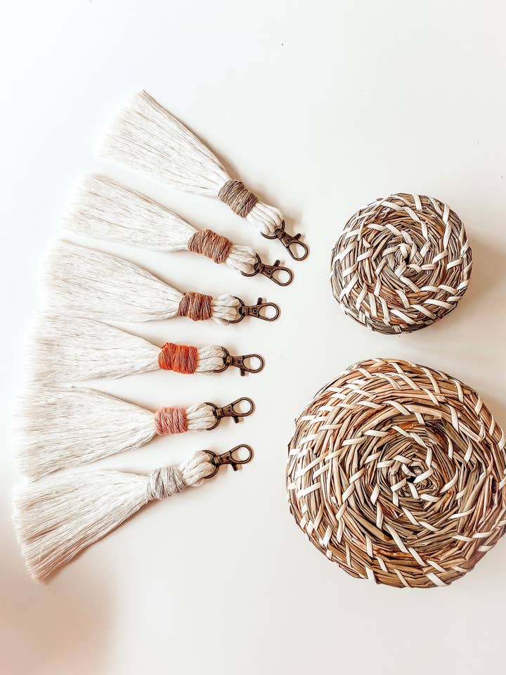 Macrame Keychains Boho Bag Charms and Accessories for wholesale by Naorvi Macrame